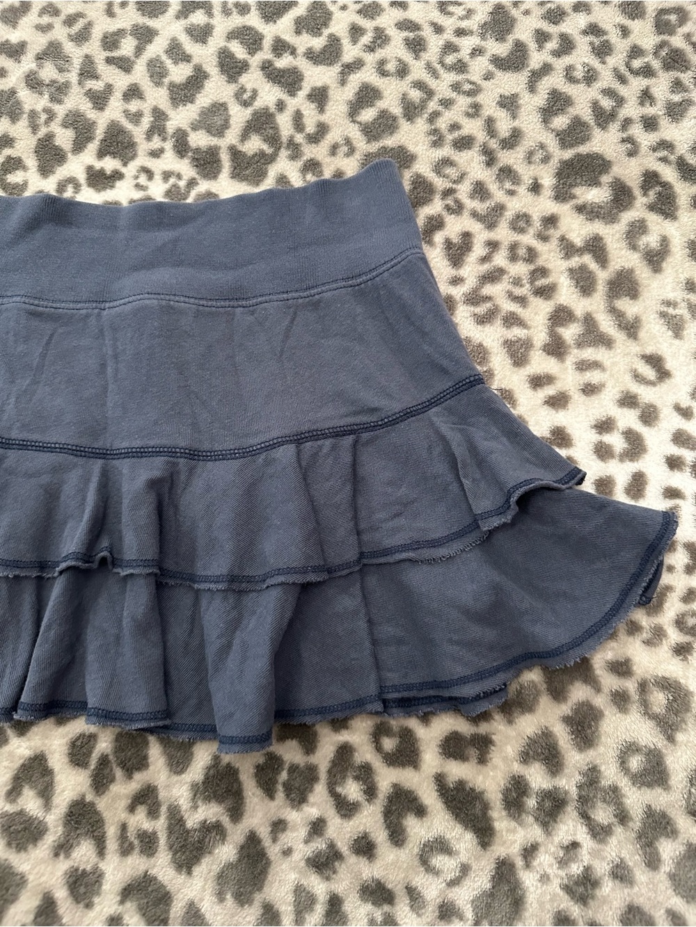 Abercrombie & Fitch Y2K Varsity Prep Tiered Mini Skirt Blue Size Small - Picture 15 of 17